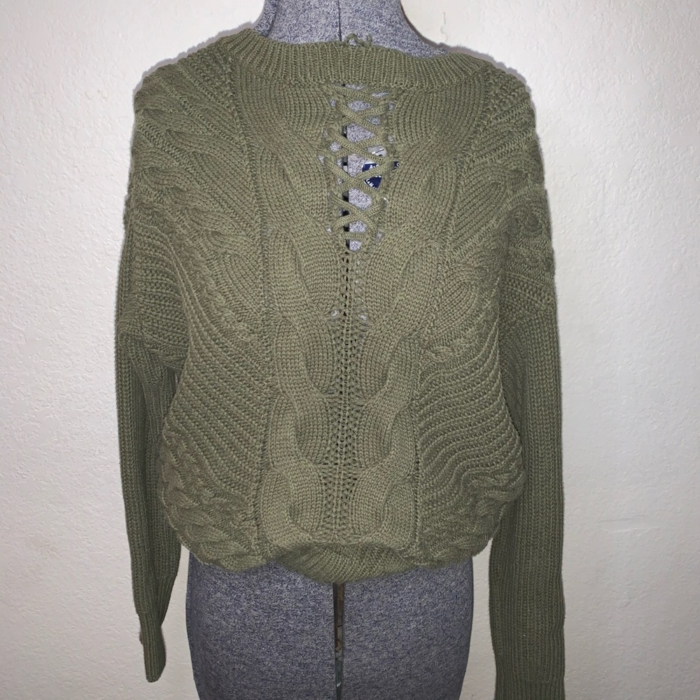 Green fall sweater